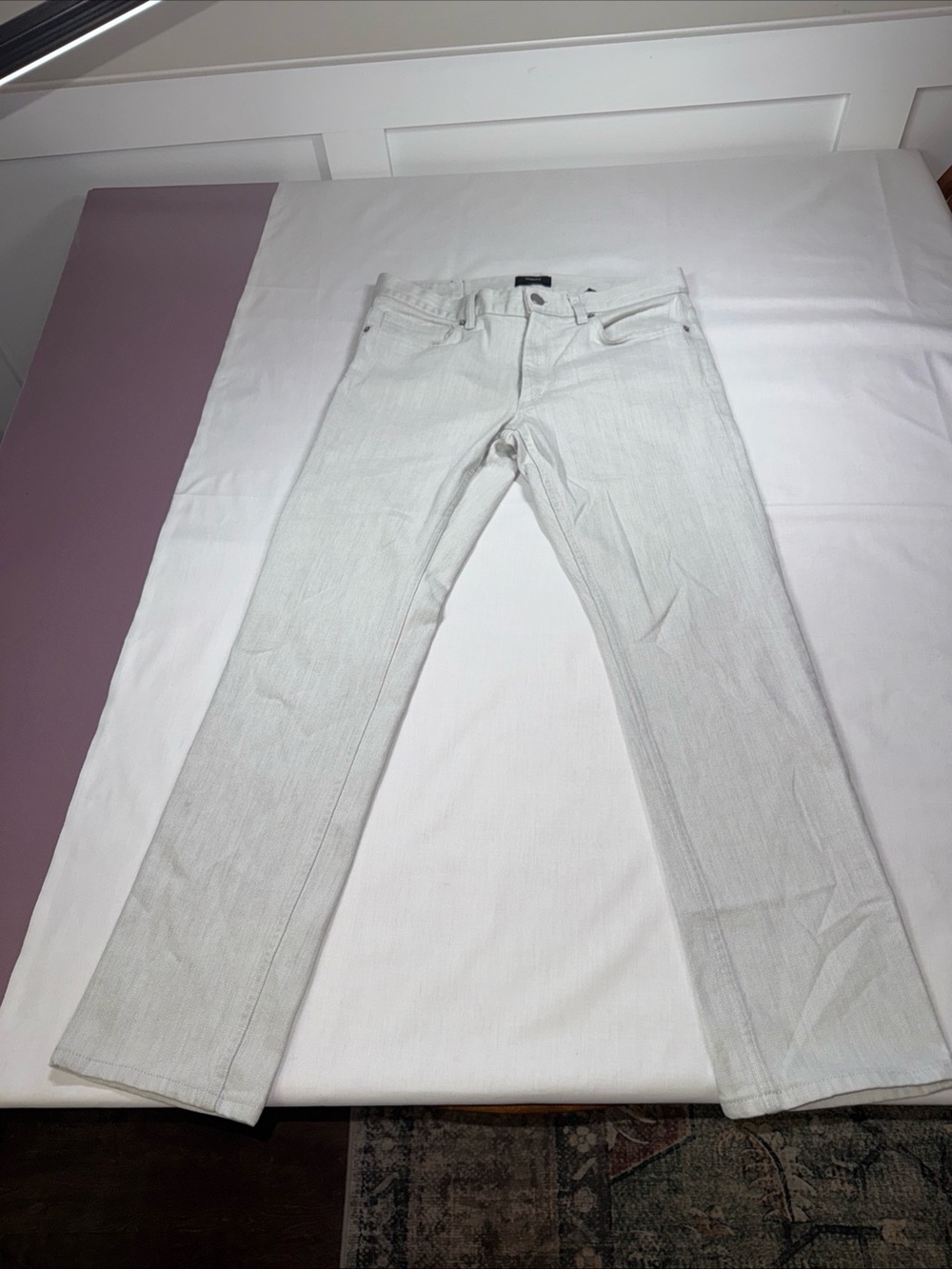 Theory Men's Slim Straight Jeans in Light Gray